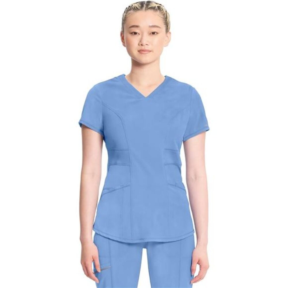 V-Neck Women's Nurse Scrub Top, 4-Way Stretch, Superior